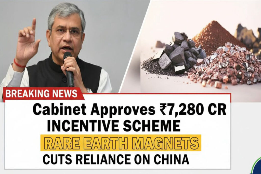 Cabinet Approves ₹7,280 Crore Scheme for Rare Earth Magnet Manufacturing in India Cabinet Approves ₹7,280 Crore Scheme for Rare Earth Magnet Manufacturing in India