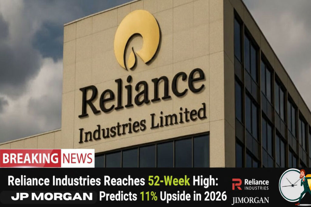 Reliance Industries Reaches 52-Week High: JPMorgan Predicts 11% Upside in 2026 Reliance Industries Reaches 52-Week High: JPMorgan Predicts 11% Upside in 2026